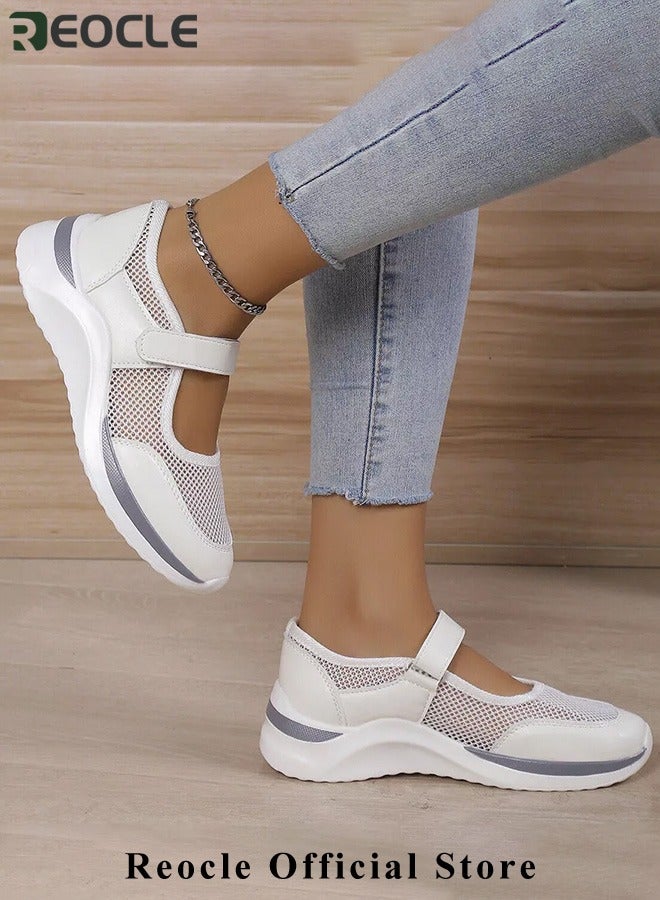 ريوكل نسائي ماري جين أحذية رياضية أحذية العمل تنفس أحذية ممرضة عاملة غير قابلة للانزلاق قابل للتعديل المشي عازلة اللياقة البدنية عارضة التمريض تقويم العظام أحذية خفيفة الوزن لالتهاب المفاصل والسكري وآلام الكعب - Image 4