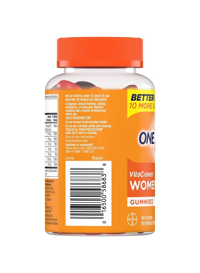 ONE A DAY Women?S Vitacraves Multivitamin Gummies Supplement With Vitamins A C E B6 B12 Calcium And Vitamin D 80 Count ; Pack Of 2 - Image 3