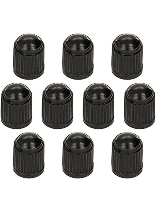 general 10pcs Tyre Valve Cap/Plastic Dust Caps/Cover Black for Universal fit Valves commonly used on Car Tyres, Bikes, Bicycles, Motorbikes Prams and Wheelbarrows - Image 1