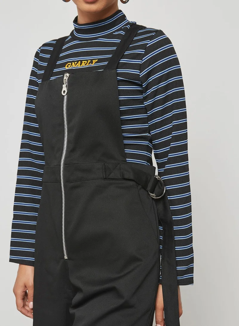 THE RAGGED PRIEST Zip Detail Dungrees