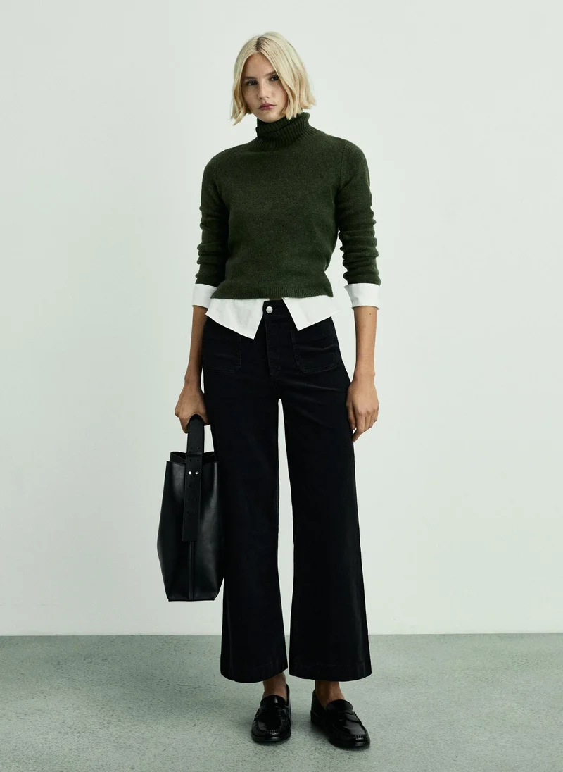 مانجو Catherin Culotte Corduroy Trousers