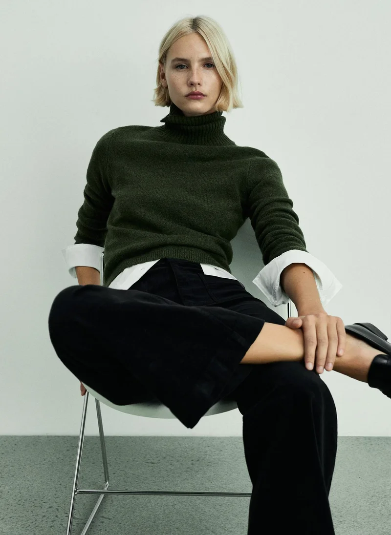مانجو Catherin Culotte Corduroy Trousers