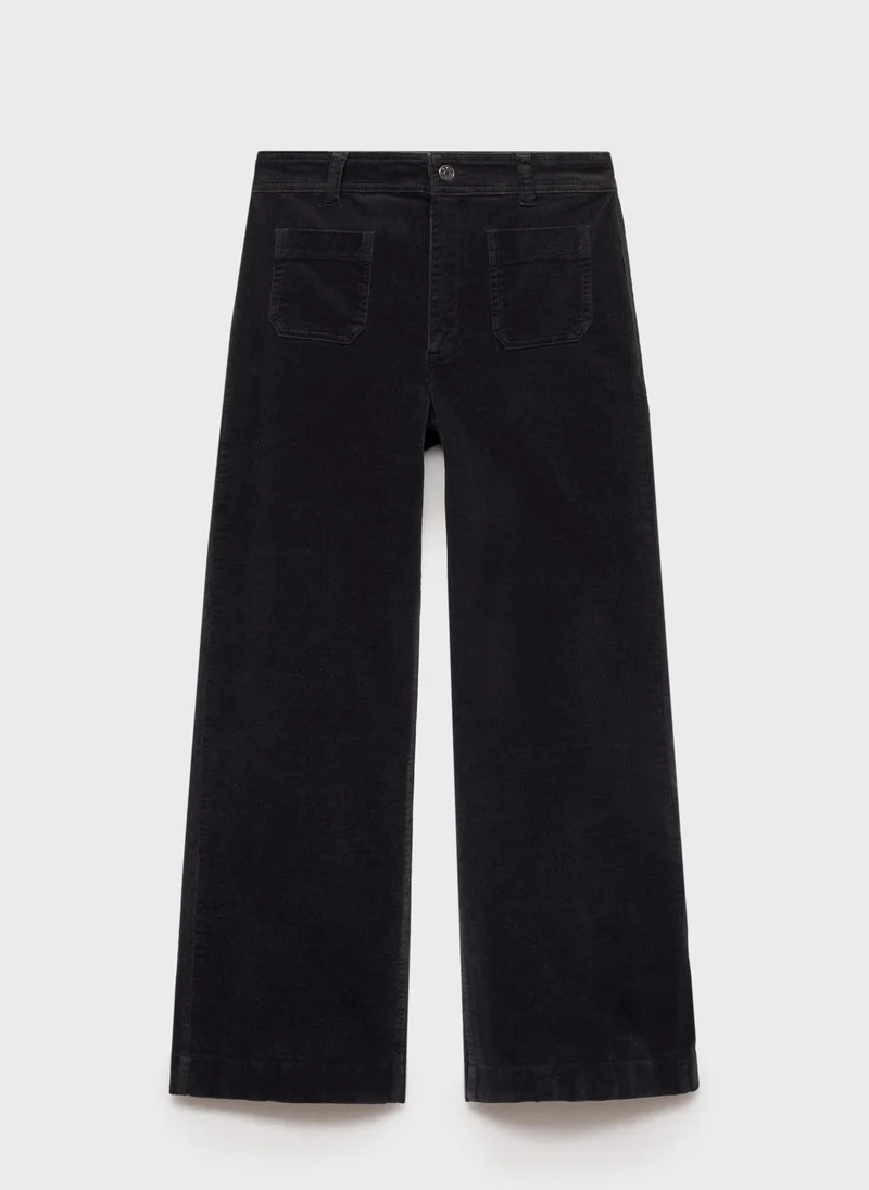 مانجو Catherin Culotte Corduroy Trousers