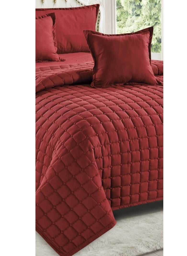 مون طقم لحاف نفرين مفرش سرير مضغوط مكون من 6 قطع  لحاف مقاس كينج 230x250سم - Image 3