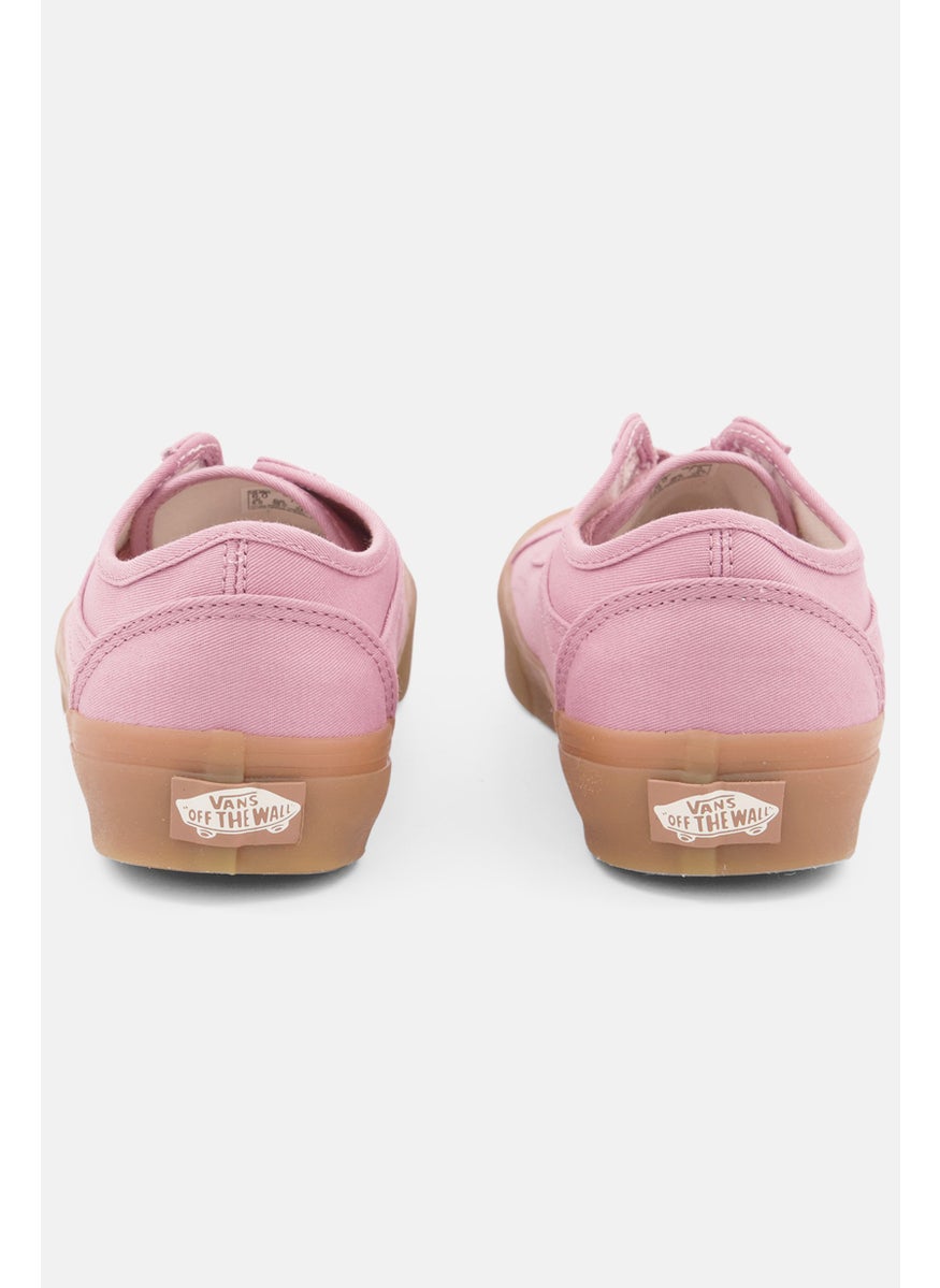 VANS Women Old Skool Tape Lace Up Casual Shoes, Pink Brown  - Image 3
