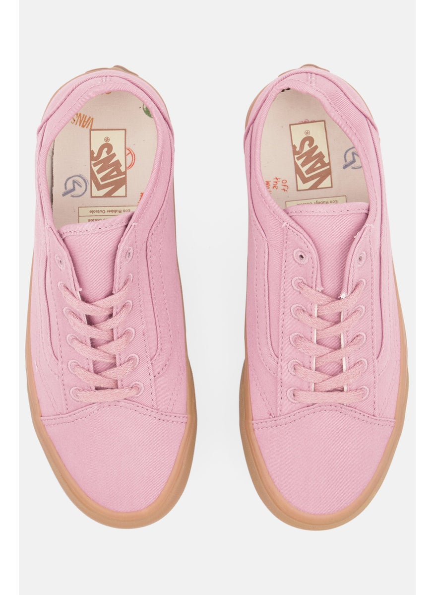 VANS Women Old Skool Tape Lace Up Casual Shoes, Pink Brown  - Image 4