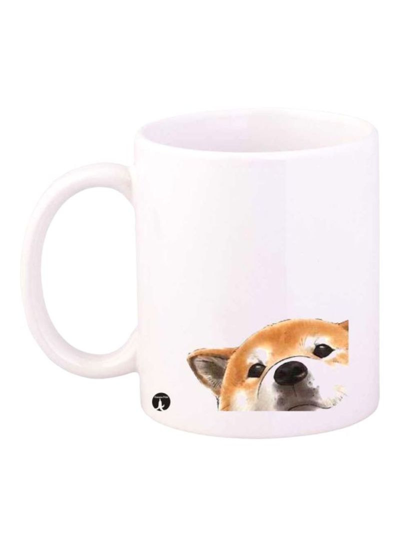 RKN Dog Printed Mug White/Brown/Black Standard Size