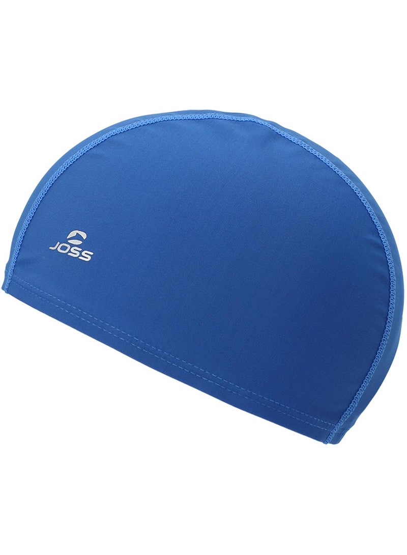 Blue Knitted Swimming Beanie  57 Comfortable Fit, Ideal For Pool Training, Water Parks & Open Water, Stylish Design With Logo