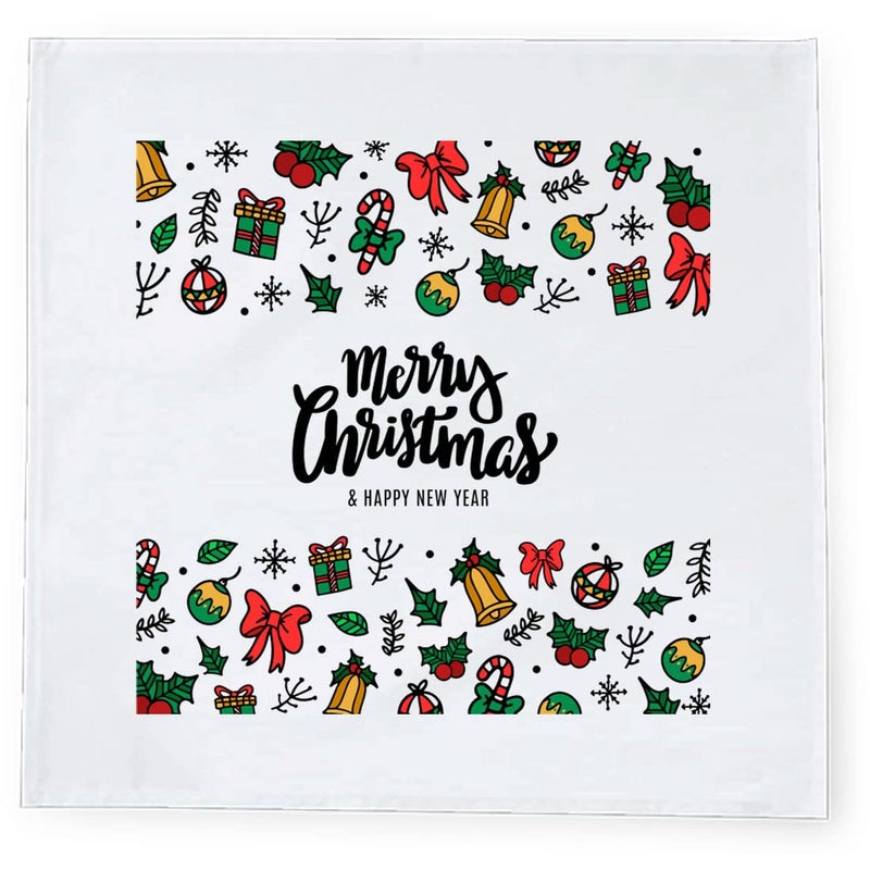 Khakee 6 Pcs Christmas Theme Silk Table Napkins 10x 10 for Xmas Decoration Christmas OrnamentsChristmas Giftxmas21535 - Image 3
