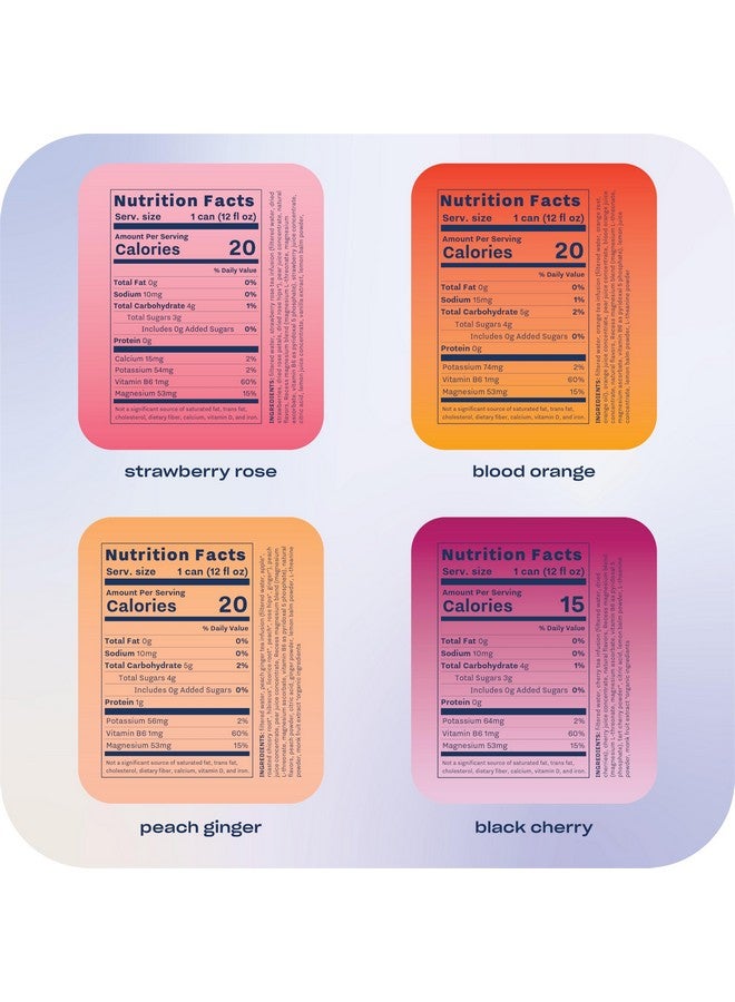 ريسيس مشروب مكمل المغنيسيوم Recess Mood المهدئ، 12 أونصة، عبوة من 12 قطعة (عبوة متنوعة، عبوة من 12 قطعة) *نكهات أصلية* - Image 2