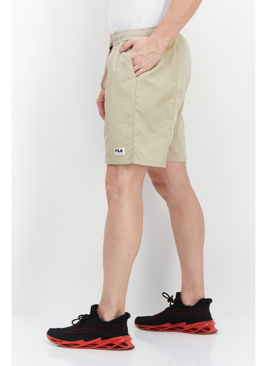 FILA Men Sportswear Fit Drawstring Titling Outdoor Short, Beige  - Image 4