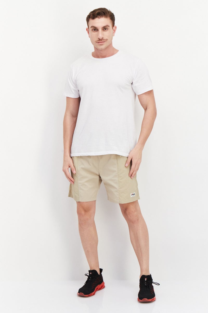 FILA Men Sportswear Fit Drawstring Titling Outdoor Shorts, Beige - Image 2