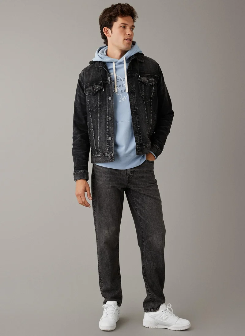 American Eagle Hooded Denim Trucker Jacket
