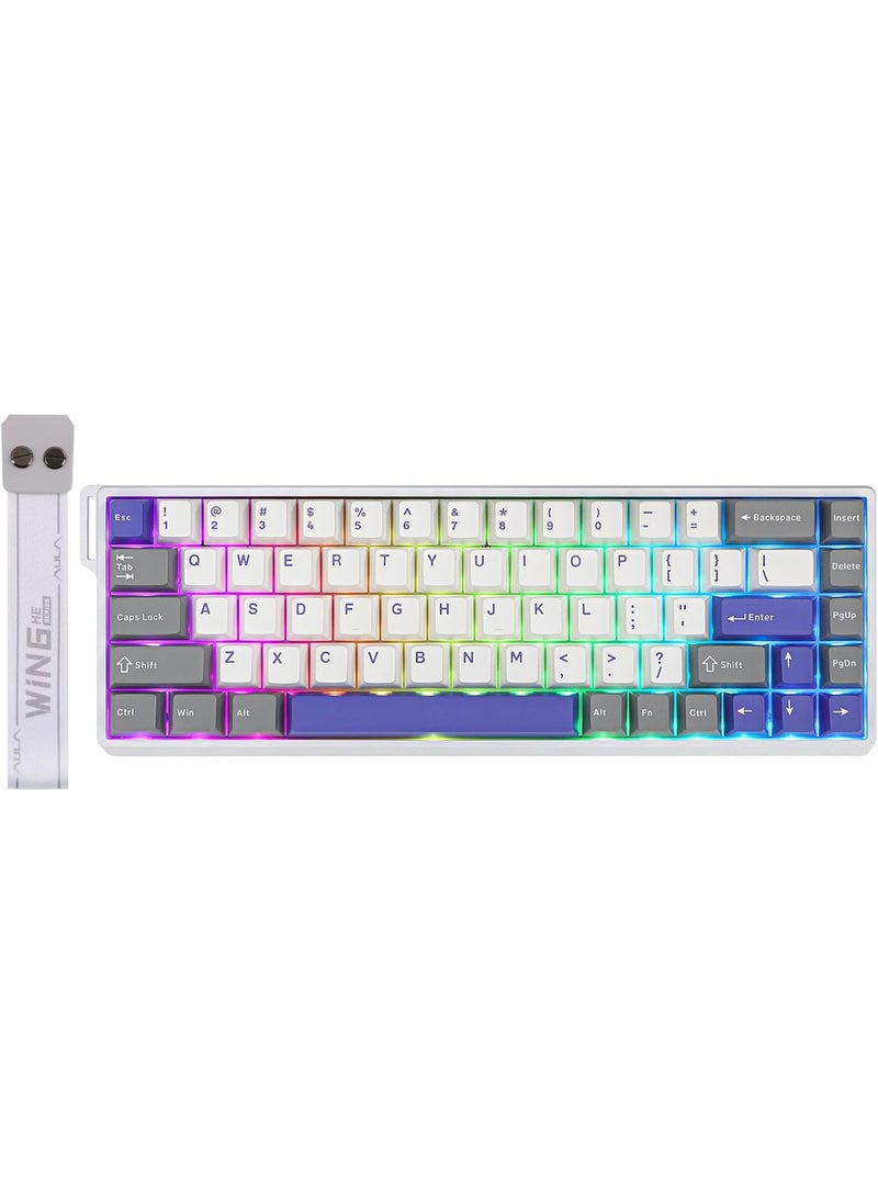 AULA WIN68 HE Max Magnetic Keyboard with Adjustable Actuation, Hall Effect Win Chun Magnetic Switch Keyboard with 0.3ms Latency, RGB 65% Wired Compact Keyboard, 8000 Hz Polling Rate, Hot-Swap  - Image 2