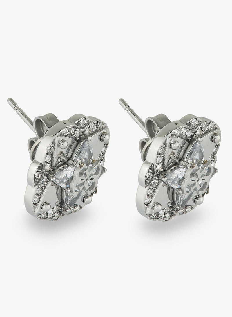 GUESS Wild Flower Logo Earrings - Image 1