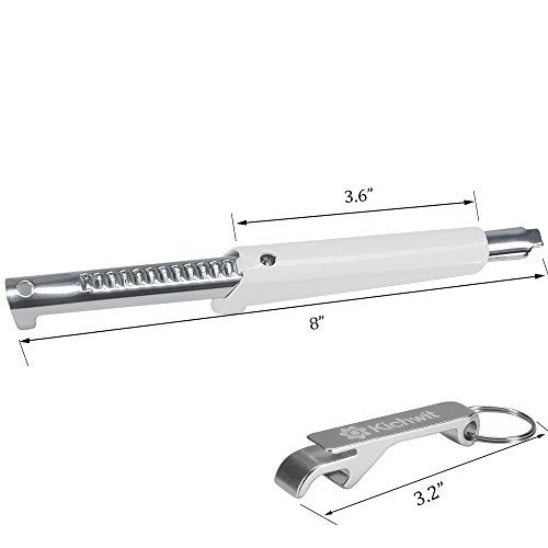 Kichwit Adjustable Jar Opener for Arthritis & Weak Hands & Seniors, Easily Opens 3/8" to 4" Jar and Bottle Lids, Free Bonus Bottle Opener Keychain Included - Image 3