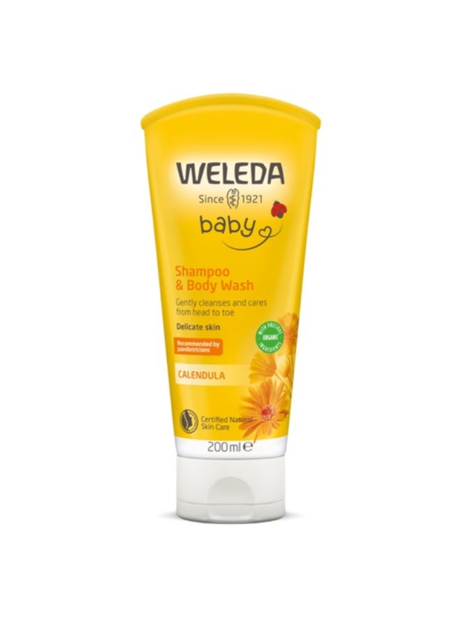 Weleda Calendula Body Wash and Shampoo 200 mL - Image 1