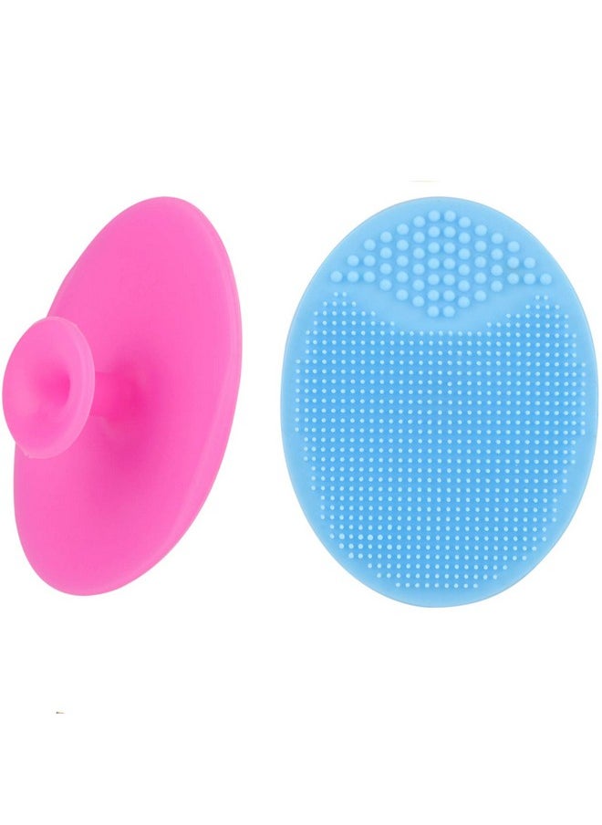 Luckyiren Face Scrubber,2 Pack Soft Silicone Scrubbies Facial Cleansing Pad Face Exfoliator Face Scrub Face Brush Silicone Scrubby for Massage Pore Cleansing Blackhead Removing Exfoliating,Cool Gift for Girl  - Image 1
