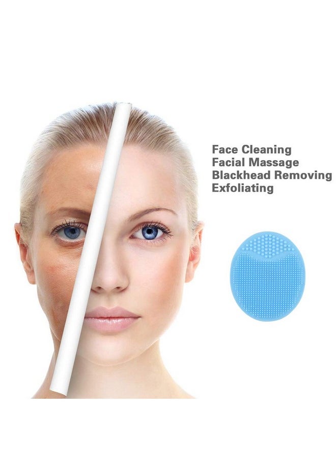 Luckyiren Face Scrubber,2 Pack Soft Silicone Scrubbies Facial Cleansing Pad Face Exfoliator Face Scrub Face Brush Silicone Scrubby for Massage Pore Cleansing Blackhead Removing Exfoliating,Cool Gift for Girl  - Image 5