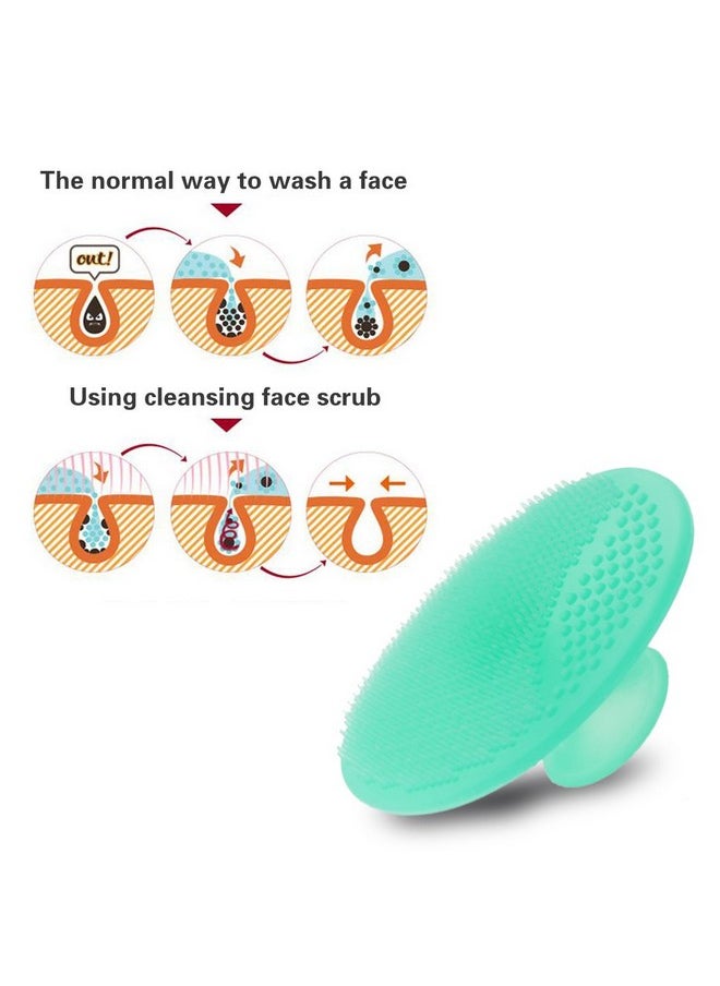 Luckyiren Face Scrubber,2 Pack Soft Silicone Scrubbies Facial Cleansing Pad Face Exfoliator Face Scrub Face Brush Silicone Scrubby for Massage Pore Cleansing Blackhead Removing Exfoliating,Cool Gift for Girl  - Image 4