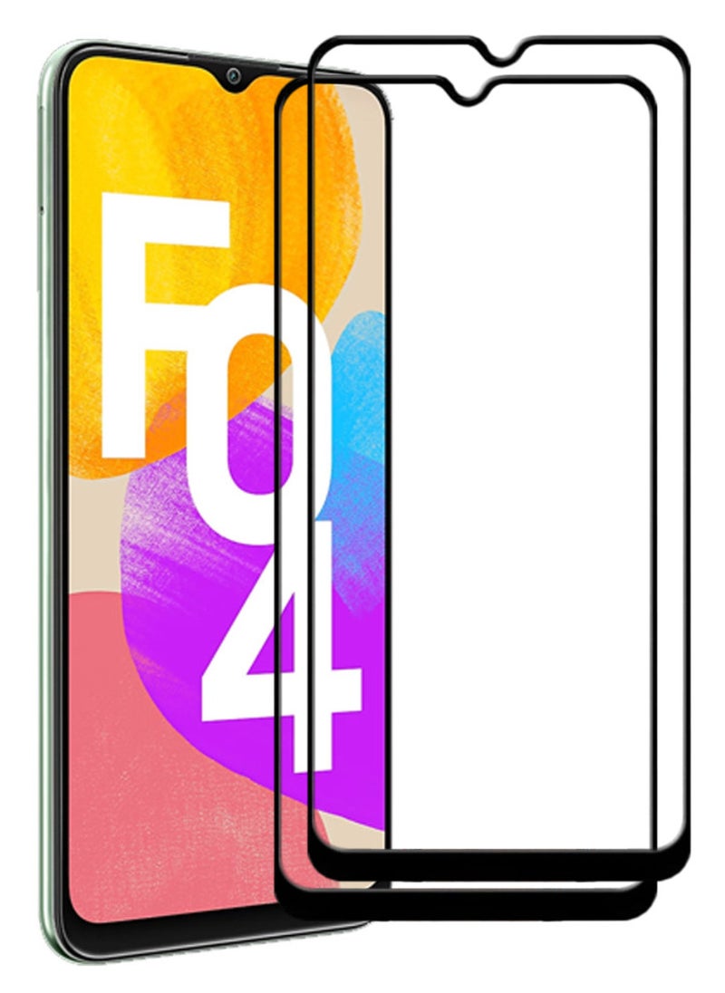 ACLIX 2 Pieces Antistatic ESD Dustproof Premium Quality High Definition Tempered Glass Screen Protector Designed For Samsung Galaxy F04 - Image 1