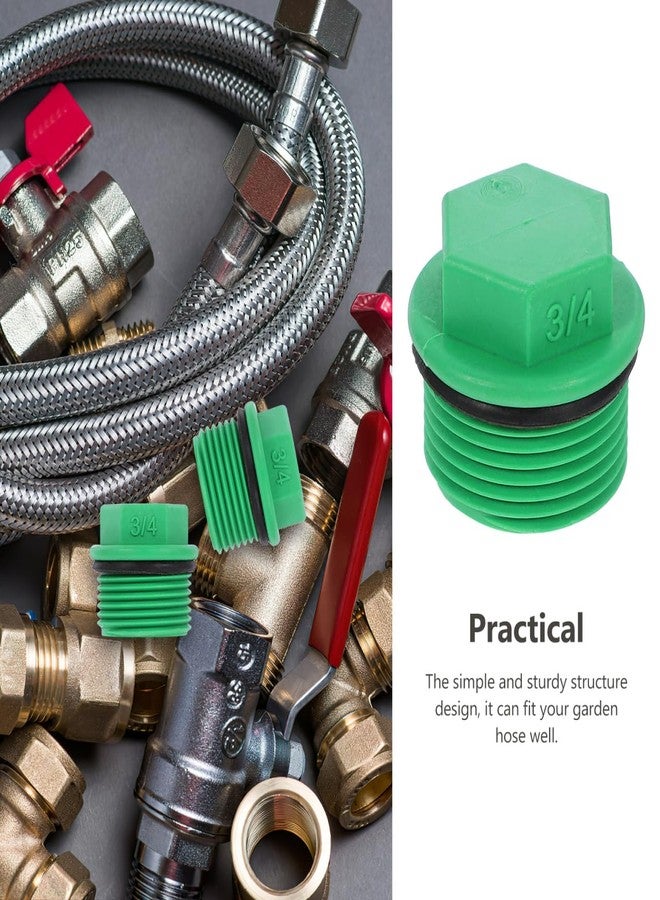 Baluue 10pcs Hose Connector Hose Stopper Tubing Stopper Hose Supply Thread Hose End Plug Water Hose End Plug Outdoor Hose End Plug 3/4 Hose Plug Pipe Supply Hose Plug 3/4 Sprinkler Cap - Image 2