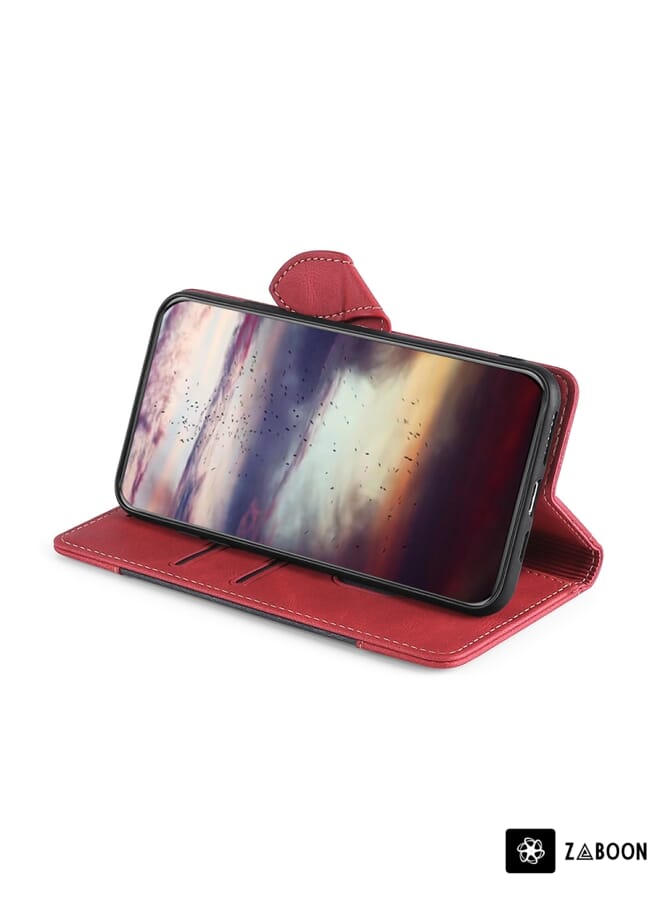 Zaboon Protective Case For TCL ION X Skin Feel Calf Texture Card Slots Leather - Image 3