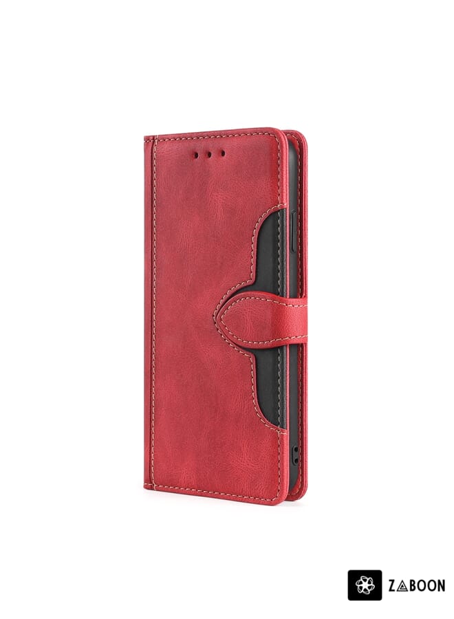 Zaboon Protective Case For TCL ION X Skin Feel Calf Texture Card Slots Leather - Image 1