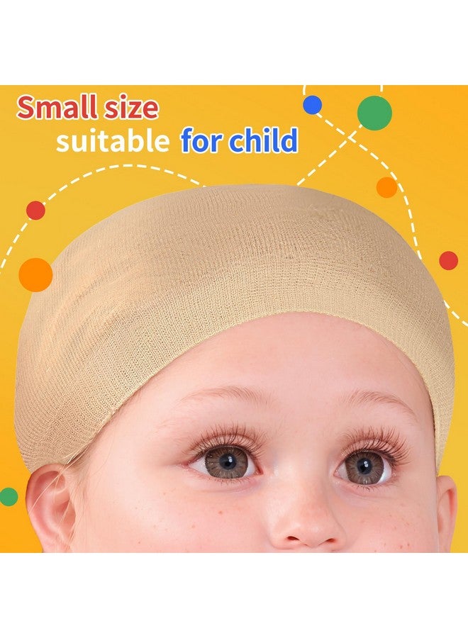 فندامي قبعات شعر مستعار من فاندامي، 4 قطع من قبعات الشعر المستعار للأطفال، لون بني فاتح، قبعات شعر مستعار من النايلون. قبعات جوارب مرنة للشعر المستعار، قبعات شعر مستعار طبيعية للأطفال، مناسبة للهالوين وحفلات التنكر. قبعات شعر مستعار صغيرة للأطفال، وللرضع. - Image 3