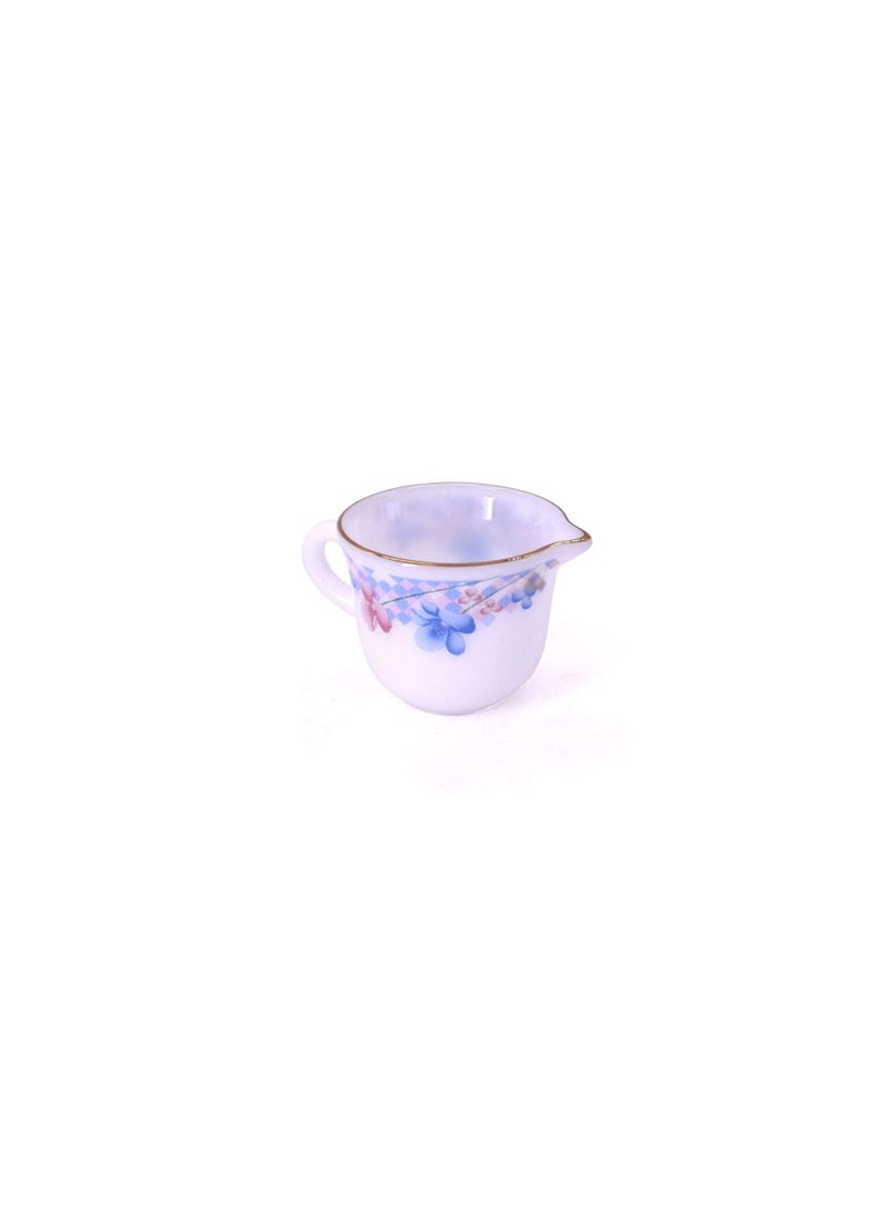 LTR Ceramic Creamer In White-Blue Colour 
