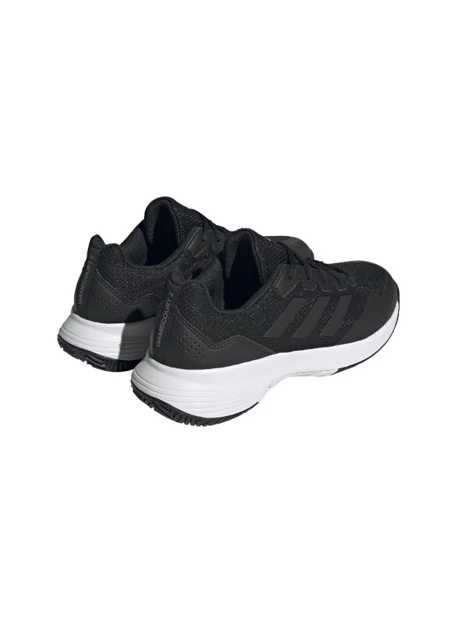 adidas حذاء تنس جيم كورت 2 للرجال أسود مقاس 6.5