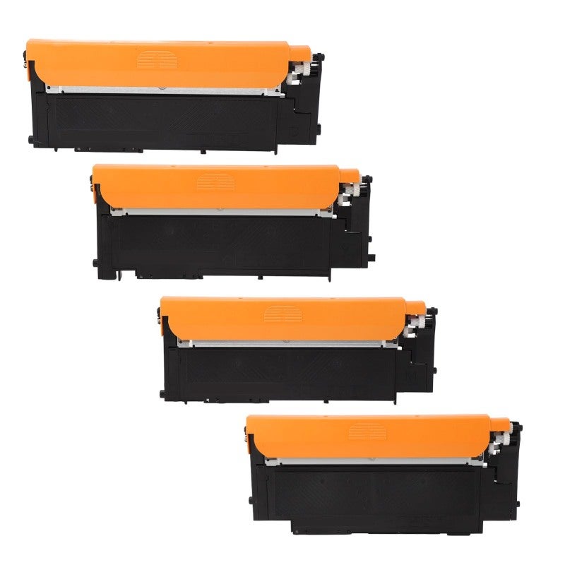 Toner Cartridge 4 Pack High Page Yield Black Cyan Magenta Yellow - Sharp Fade-Resistant Text Compatible Toner Replacement for Samsung Laser Printers Home Office - Image 3