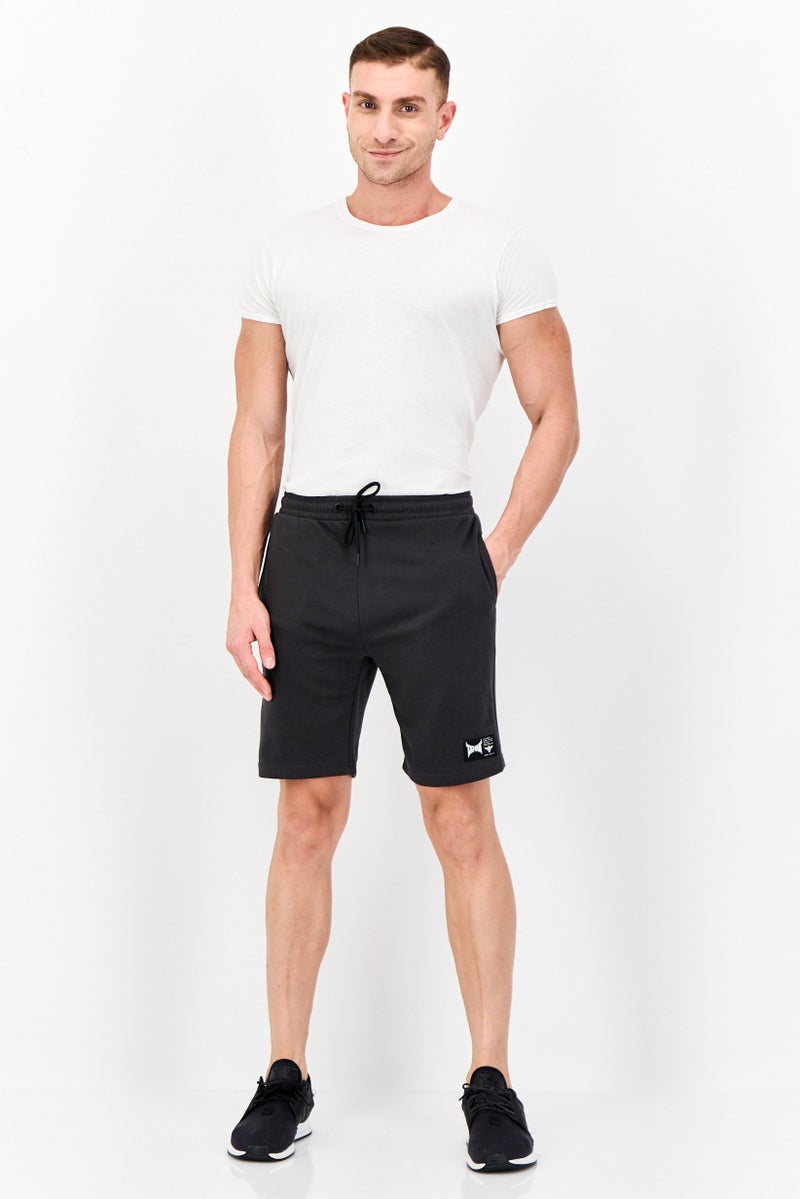 TapouT Men Drawstring Brand Logo Basic Shorts, Dark Grey - Image 2