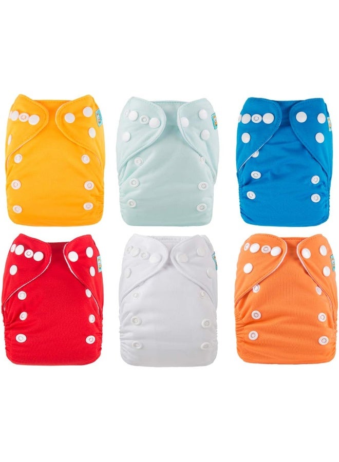 ALVABABY Newborn Cloth Diapers Pocket for Less Than 12pounds Cloth Diaper Nappy 6pcs + 12 Inserts - Image 1