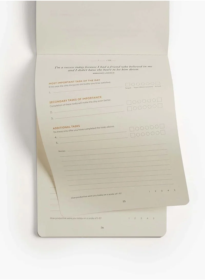 Intelligent Change Beige Daily Planner Undated Schedule