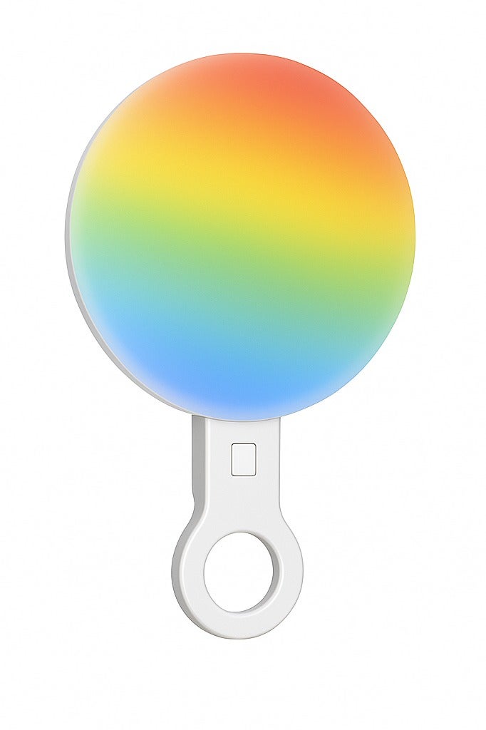 SelfieLight Clip-on Rechargeable LED Fill with 3 Light Modes & RGB Adjustable Brightness, Portable Circle Light for iPhone, Laptop, Makeup, Video Conferencing, TikTok & Live Stream - Image 1