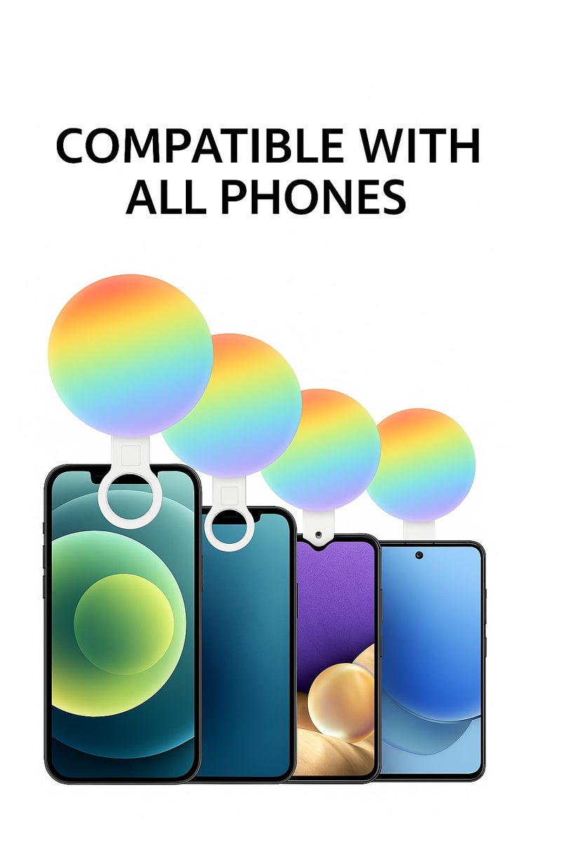 SelfieLight Clip-on Rechargeable LED Fill with 3 Light Modes & RGB Adjustable Brightness, Portable Circle Light for iPhone, Laptop, Makeup, Video Conferencing, TikTok & Live Stream - Image 4