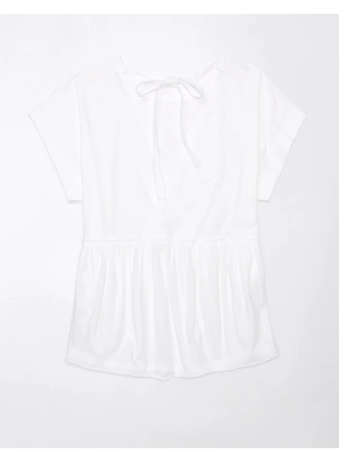 American Eagle AE Oversized Tie Back Top