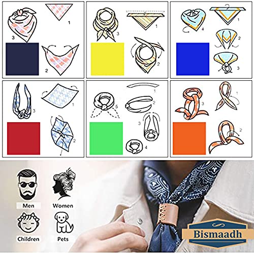 BISMAADH Solid Organic Bamboo Bandana Soft, Breathable & Antimicrobial 100% Cotton Unisex Scarf Bandana - Unisex Pack of 1 - Image 5
