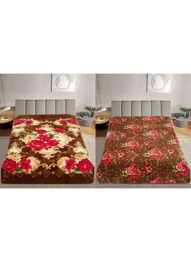 SMART HOME Luxury Double-Sided Winter Blanket - Soft, Silky, and Luxuriously Textured Double-Layer Bed Blanket - 4 kg - 200x230 cm - Heavy Blanket, Textured Blanket, Thick Double-Layer Winter Blanket - Ideal for Sleeping and Winter Furnishings  - Image 1