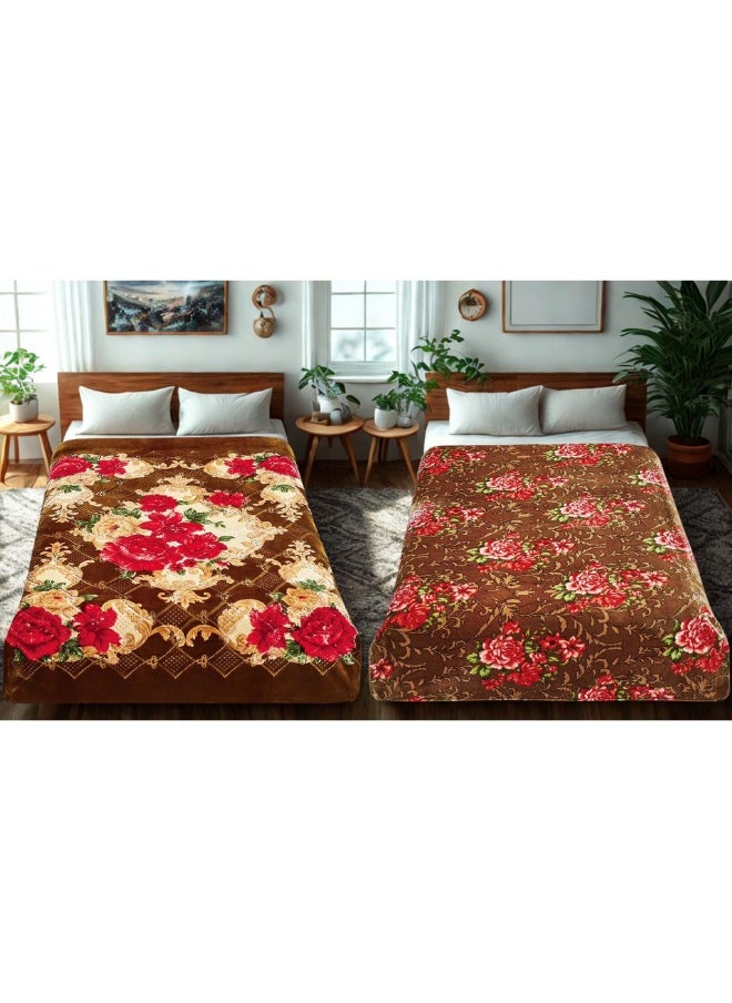 SMART HOME Luxury Double-Sided Winter Blanket - Soft, Silky, and Luxuriously Textured Double-Layer Bed Blanket - 4 kg - 200x230 cm - Heavy Blanket, Textured Blanket, Thick Double-Layer Winter Blanket - Ideal for Sleeping and Winter Furnishings  - Image 4