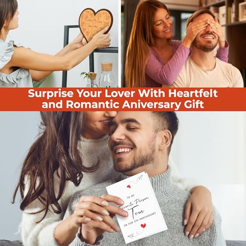 Stofinity 5 Year Anniversary Wood Gifts For Him Her - 5th Anniversary Marriage Gifts For Wife Husband, Wooden Wedding Gift For For Fifth Anniversary - Image 5