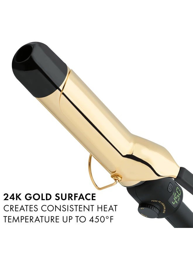 Hot Tools أداة هوت بروفيشونال مكواة تجعيد رقمية 24 قيراط 1-1/2 بوصة، 1 قطعة - Image 3