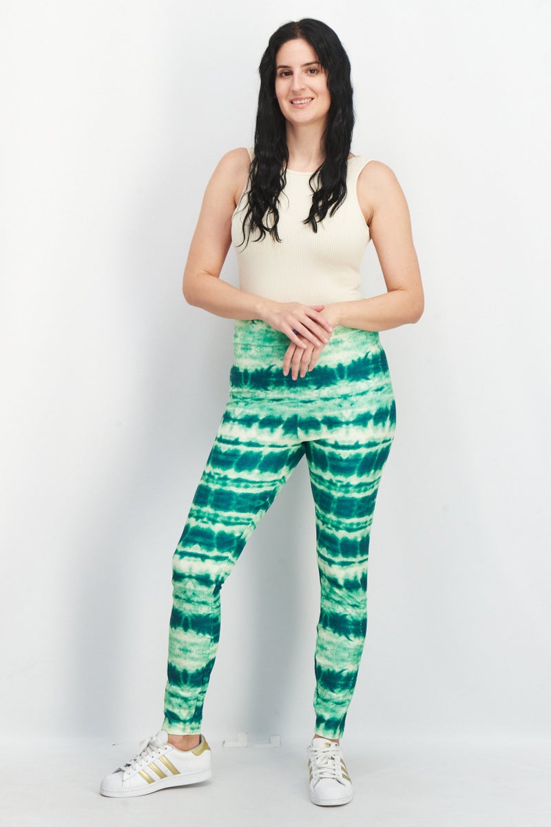 FILA Women Sportswear Fit Charmes Training Leggings, Green Batic - Image 2