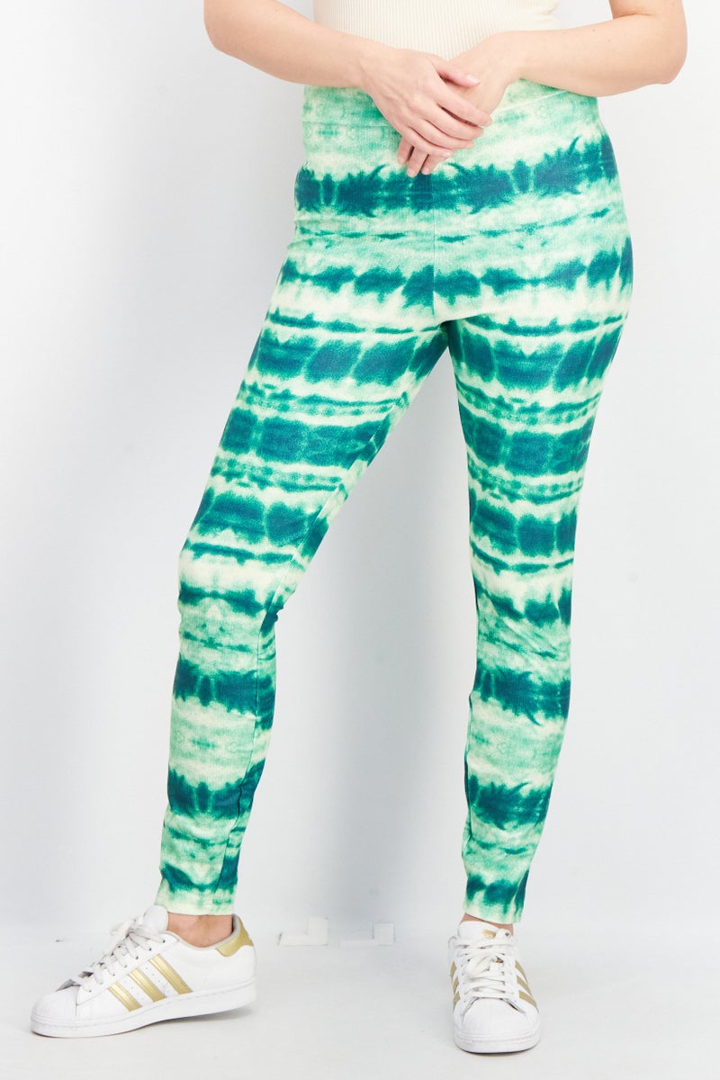 FILA Women Sportswear Fit Charmes Training Leggings, Green Batic - Image 1