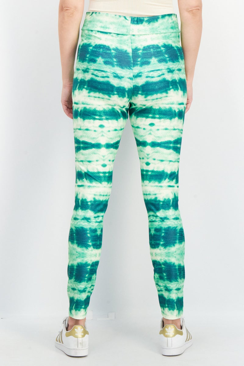 FILA Women Sportswear Fit Charmes Training Leggings, Green Batic - Image 3