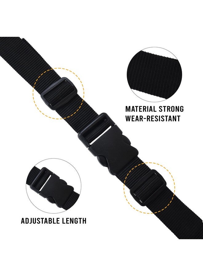 Aqbah Pack of 2 Luggage Tie Down Straps, with Strength up to 600lbs 10 ft in Length with Adjustable Buckle Straps for Motorcycle, Trucks, Luggage etc (Black) - Image 3