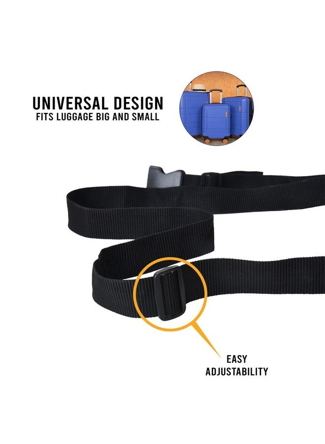 Aqbah Pack of 2 Luggage Tie Down Straps, with Strength up to 600lbs 10 ft in Length with Adjustable Buckle Straps for Motorcycle, Trucks, Luggage etc (Black) - Image 5
