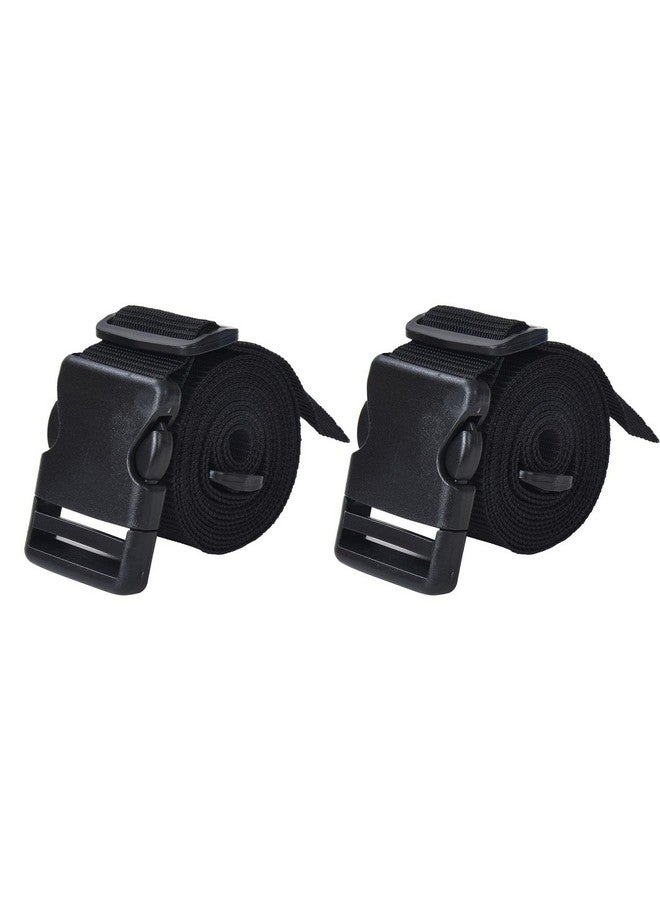 Aqbah Pack of 2 Luggage Tie Down Straps, with Strength up to 600lbs 10 ft in Length with Adjustable Buckle Straps for Motorcycle, Trucks, Luggage etc (Black) - Image 1