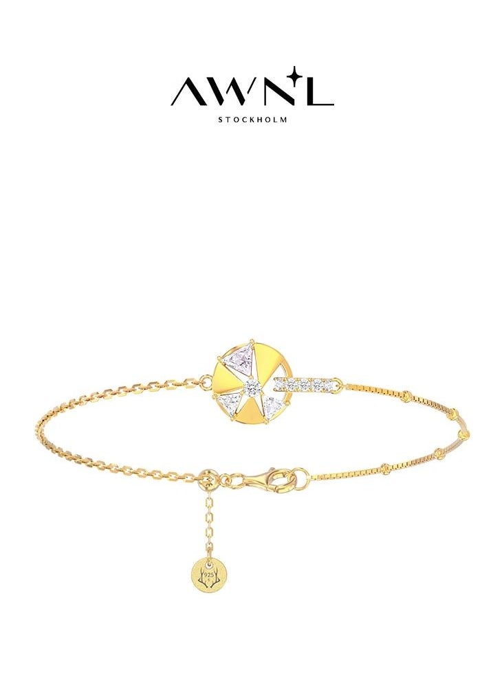 AWNL - AWNL Women's Bracelet With CZ Diamond Sterling Silver Scandinavian Cardamom Flower Charm Gift for Women Wife Girlfriend - Image 1